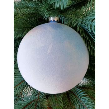 Новогодний шар "Бархат" Ø130мм голубой